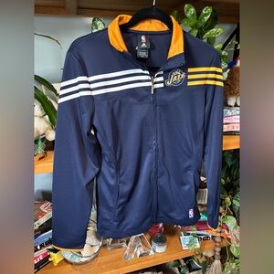 adidas Navy and Gold Utah Jazz Track Jacket